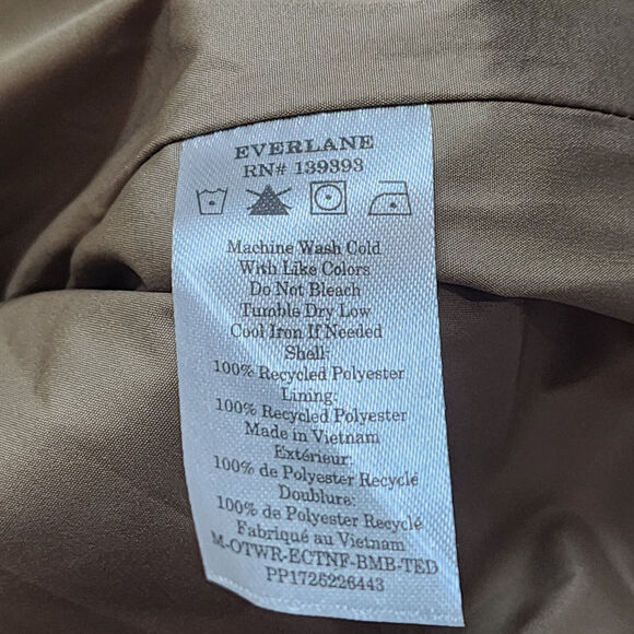 Everlane‎ ReNew Sherpa Full Zip Jacket Mock Neck Beige Pockets Men's Sz L NWOT - Picture 6 of 6